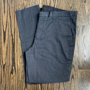 Express Innovator Flat Front Dress Pants Trousers Cotton Blend Gray Size 38x32